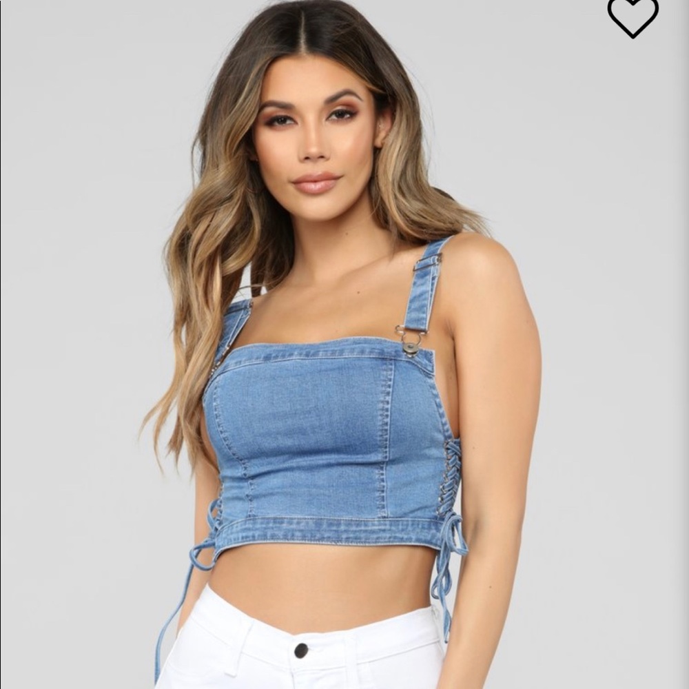 Denim crop top